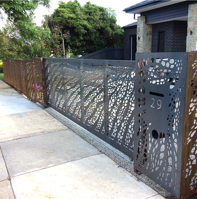 corten steel fence 17