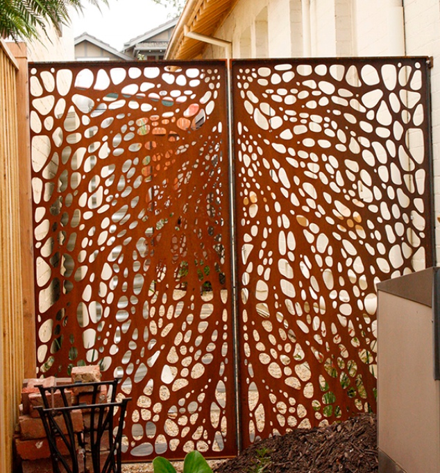 corten steel fence 19